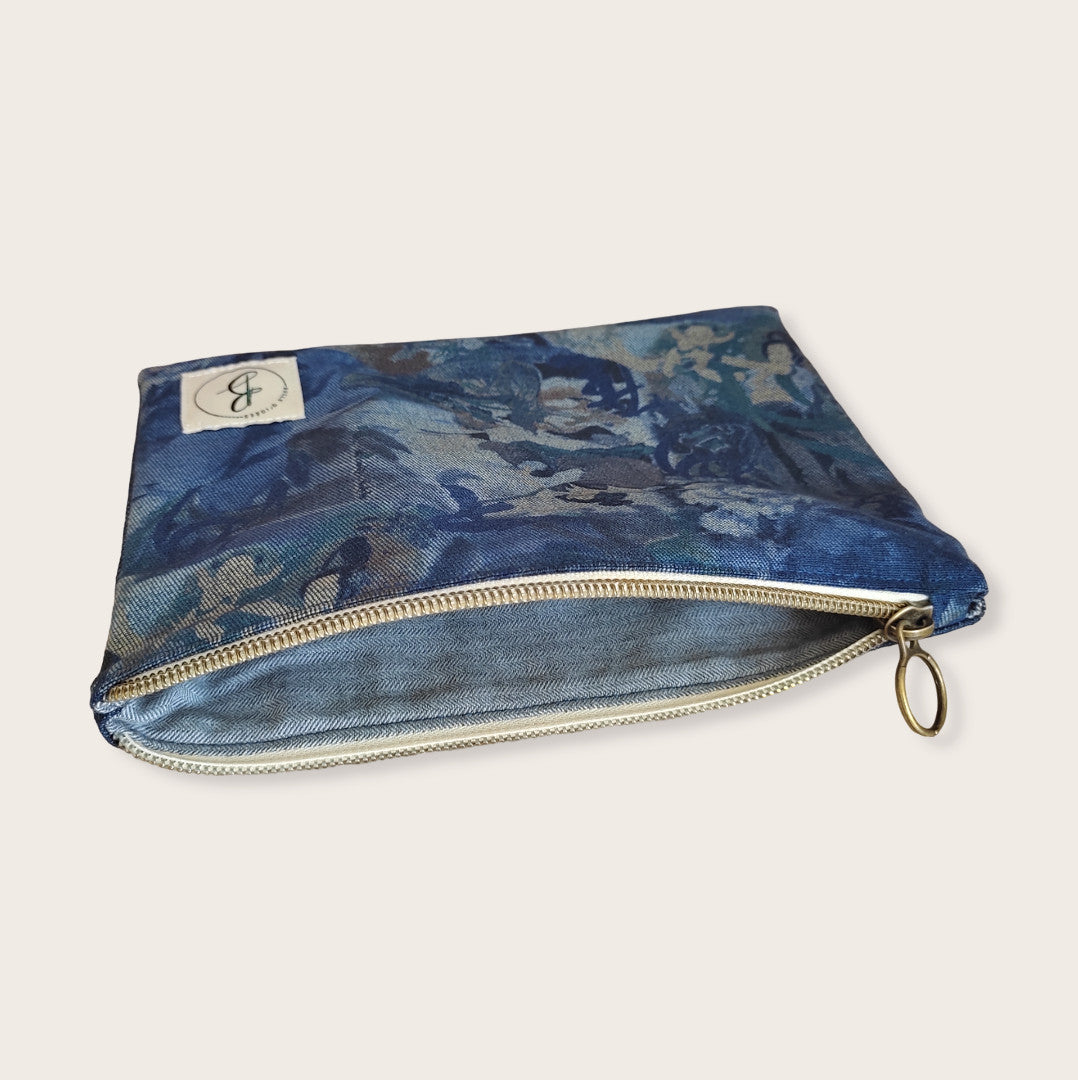 Pochette zippée upcyclée Japonaise Geisha